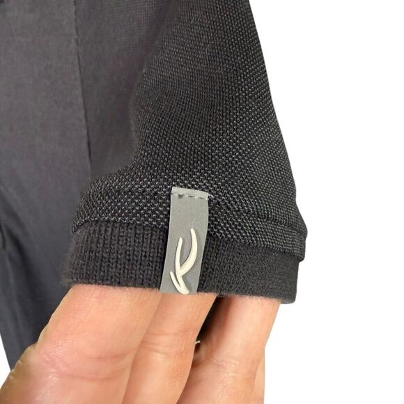 KJUS Golf Sample Polo Shirt S Black S/S Athleisure Athletic UPF 50+ Sports - Picture 2 of 9